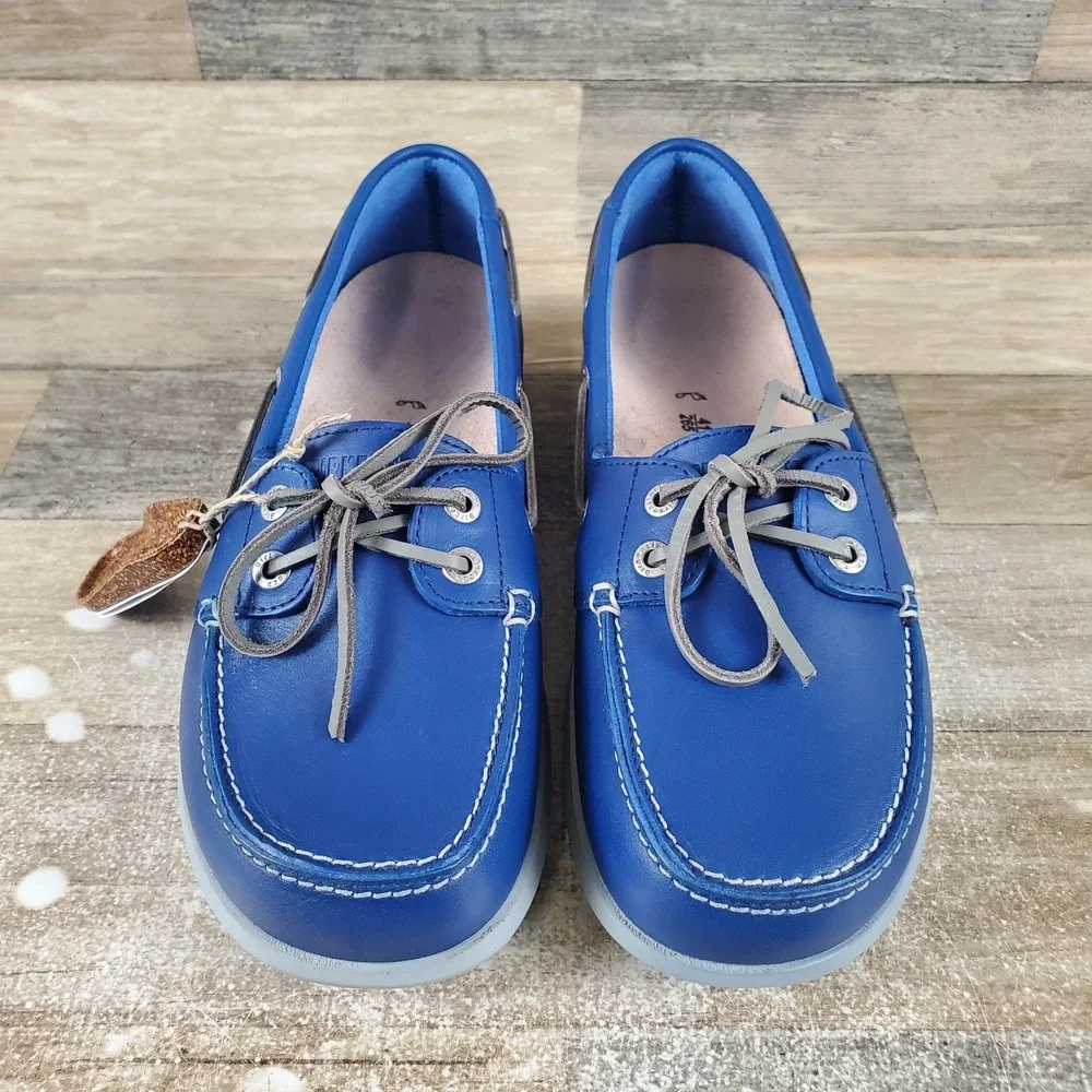 Birkenstock Tennessee Unisex Boat Shoes Mens 8 Womens 10 Leather Casual Sneakers
